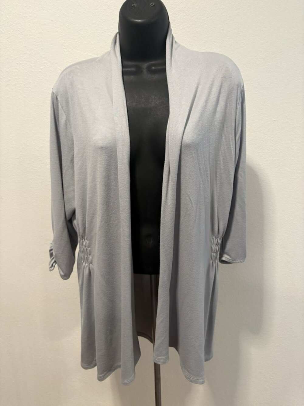 Worthington Women Size Large Open Front Tunic Top  Gray